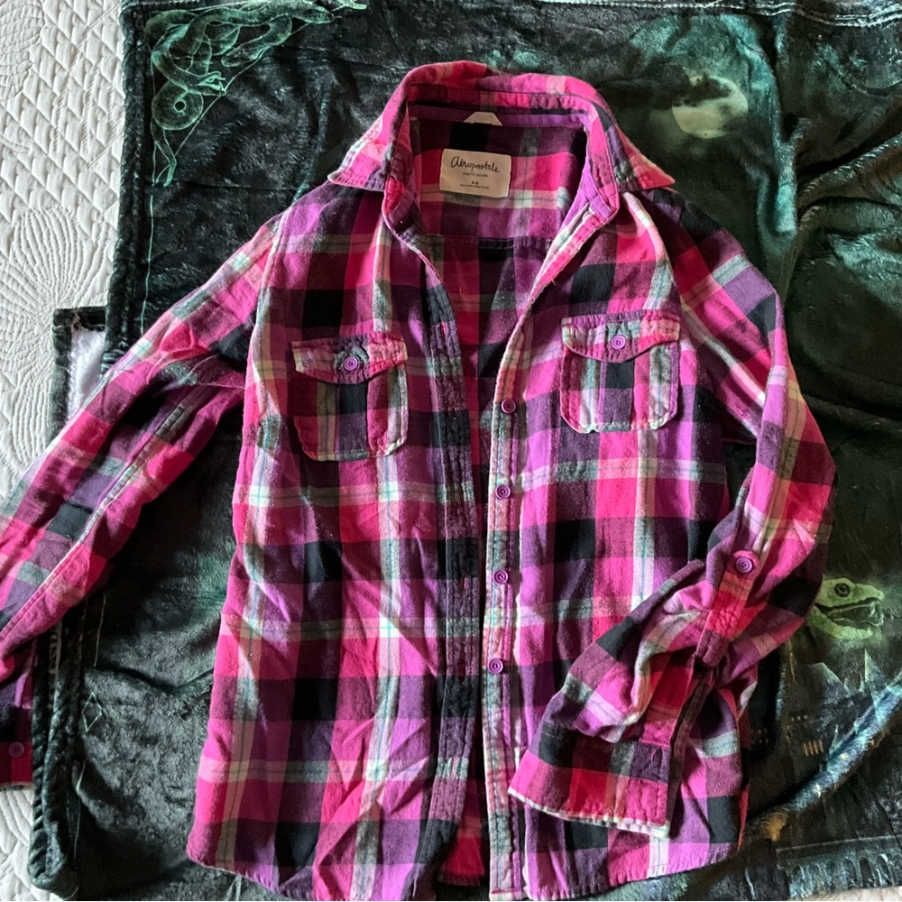 Aeropostale Plaid Button up